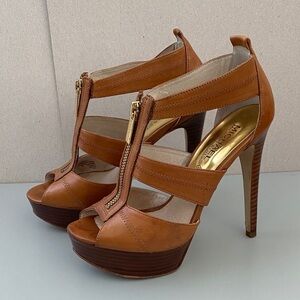 MICHAEL Michael Kors Tan Platform Heels